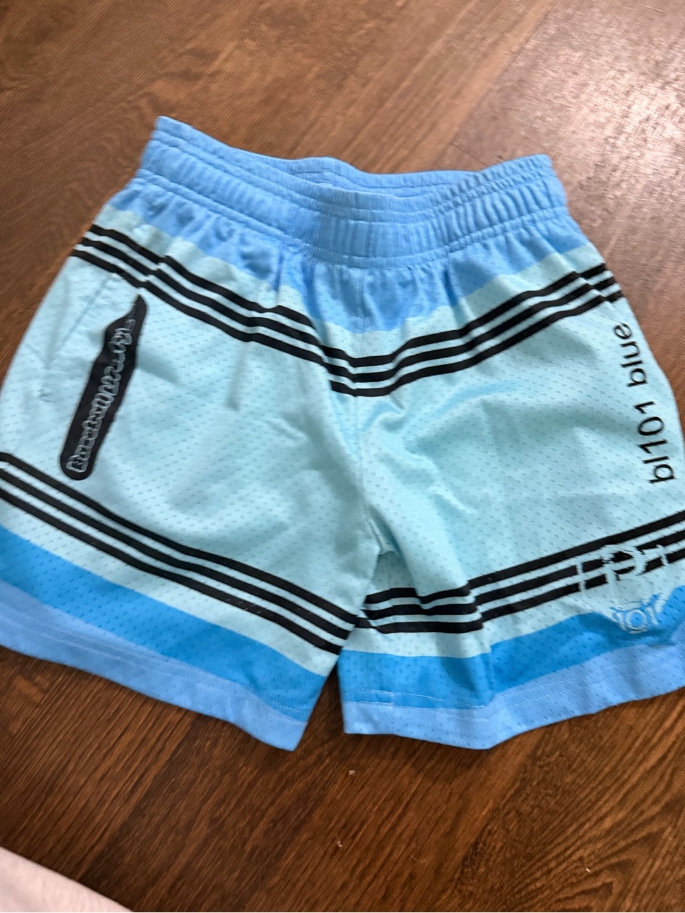 Baseball Lifestyle Blue Kids Athletic Shorts -